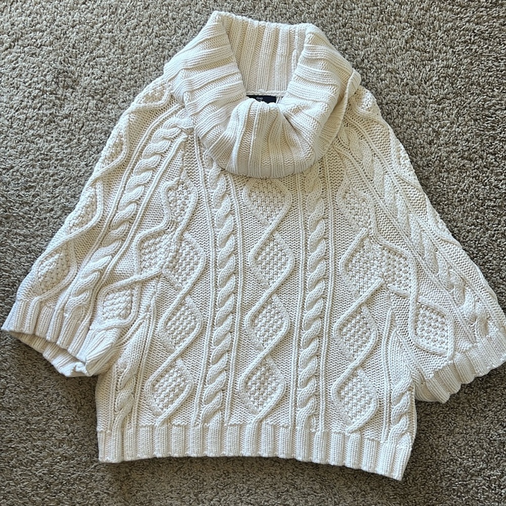 White Cable-knit Gap Sweater